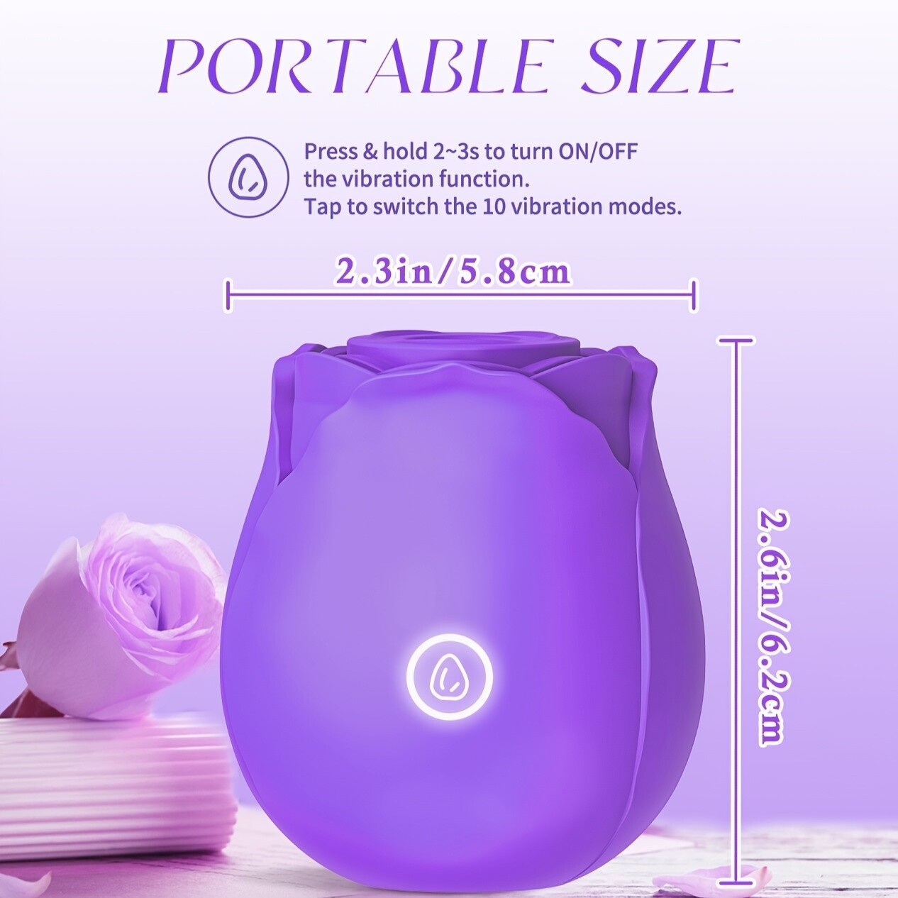 Sex Toy Vibromasseur à Succion Vaginale En Forme De Rose, Jouet Sexuel Féminin-10