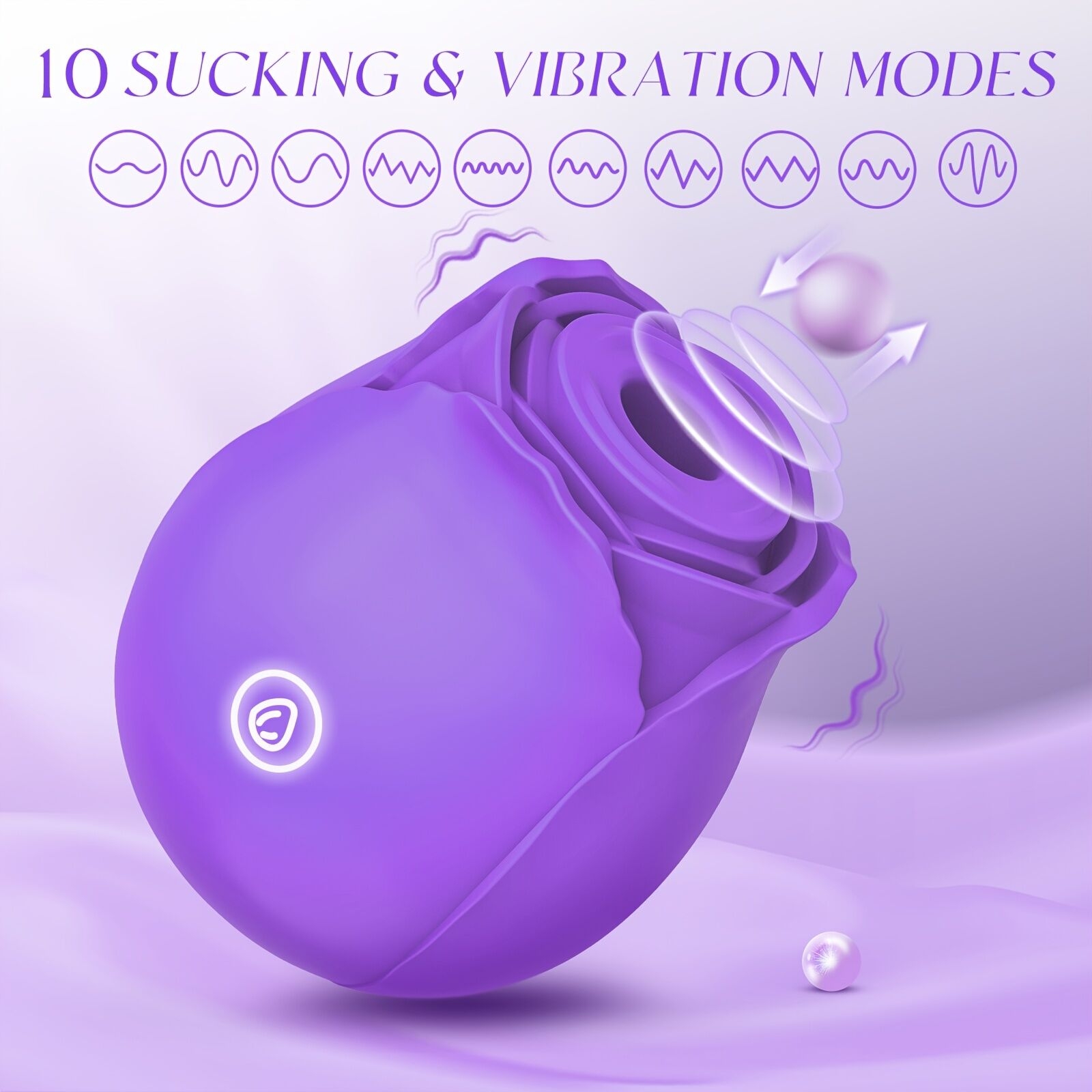 Sex Toy Vibromasseur à Succion Vaginale En Forme De Rose, Jouet Sexuel Féminin-12