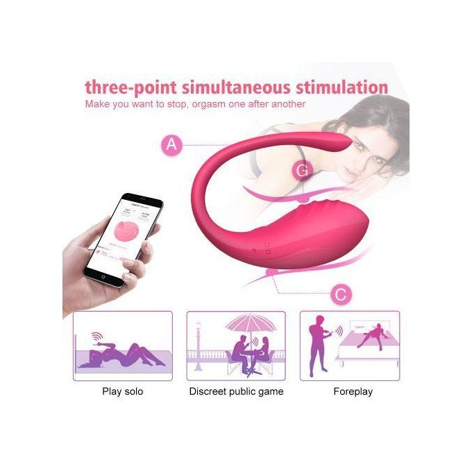 Sex Toy Vibromasseur Bluetooth APP Femmes Télécommande-7