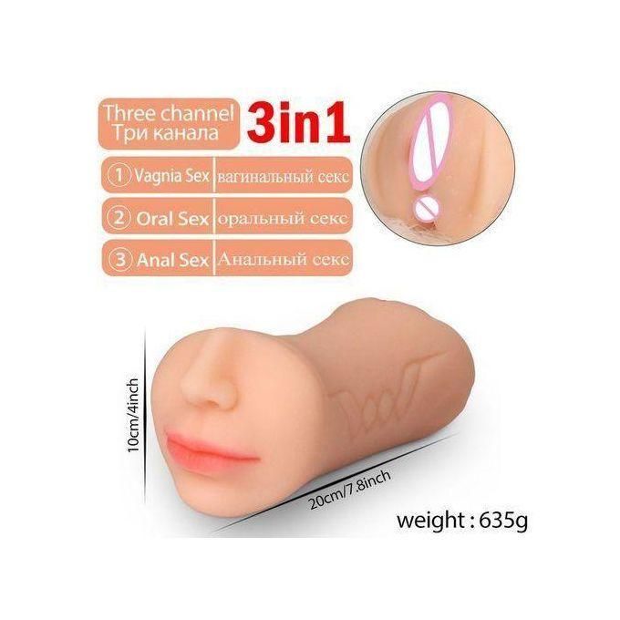 SEXTOYS 3 En 1 Masturbateur Oral Pour Hommes Jouets De Masturbation Vaginale 3D-4