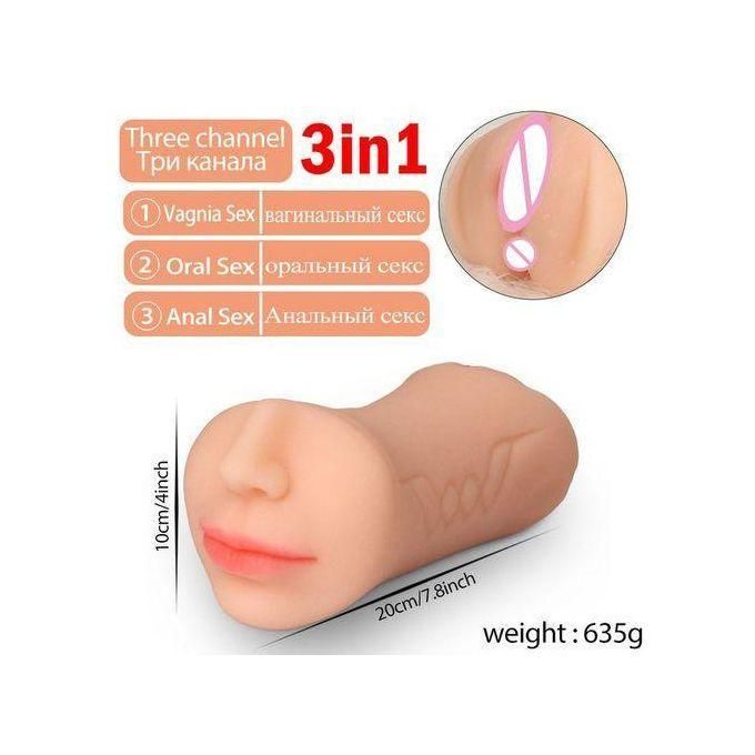 SEXTOYS 3 En 1 Masturbateur Oral Pour Hommes Jouets De Masturbation Vaginale 3D-5