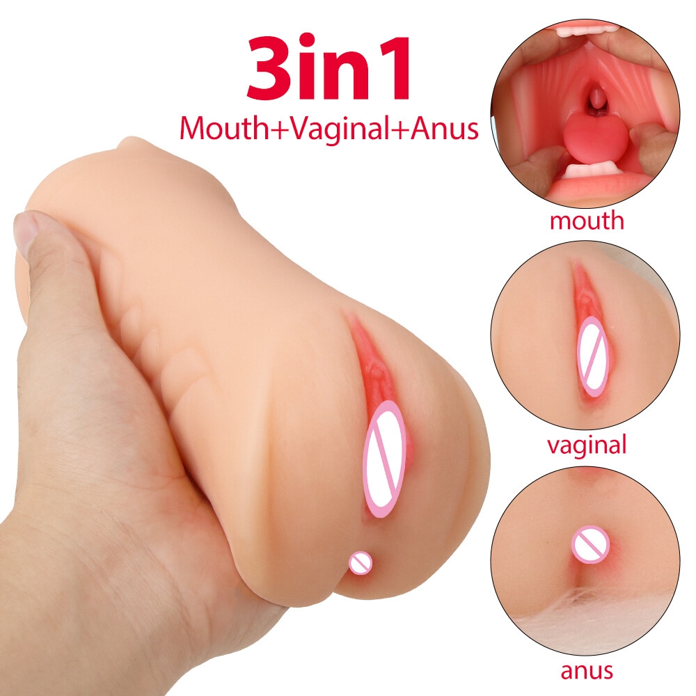 SEXTOYS 3 En 1 Masturbateur Oral Pour Hommes Jouets De Masturbation Vaginale 3D-8