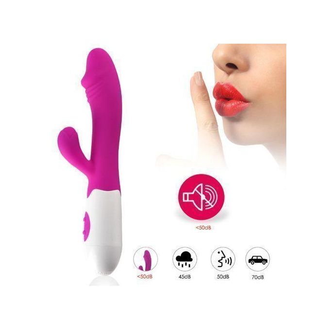 SEXTOYS SEXTOYS 30 Vitesses Vibromasseur En Silicone - Blanc / Noir-6