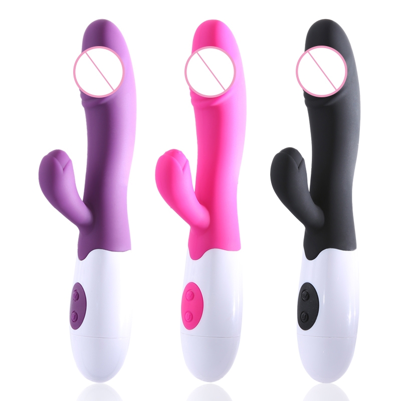 SEXTOYS SEXTOYS 30 Vitesses Vibromasseur En Silicone - Blanc / Noir-9