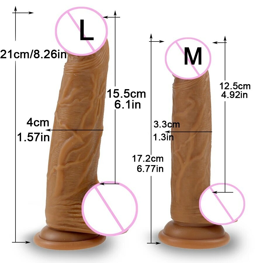 SEXTOYS SEXTOYS Dildo - Masseur Réaliste - Marron-11