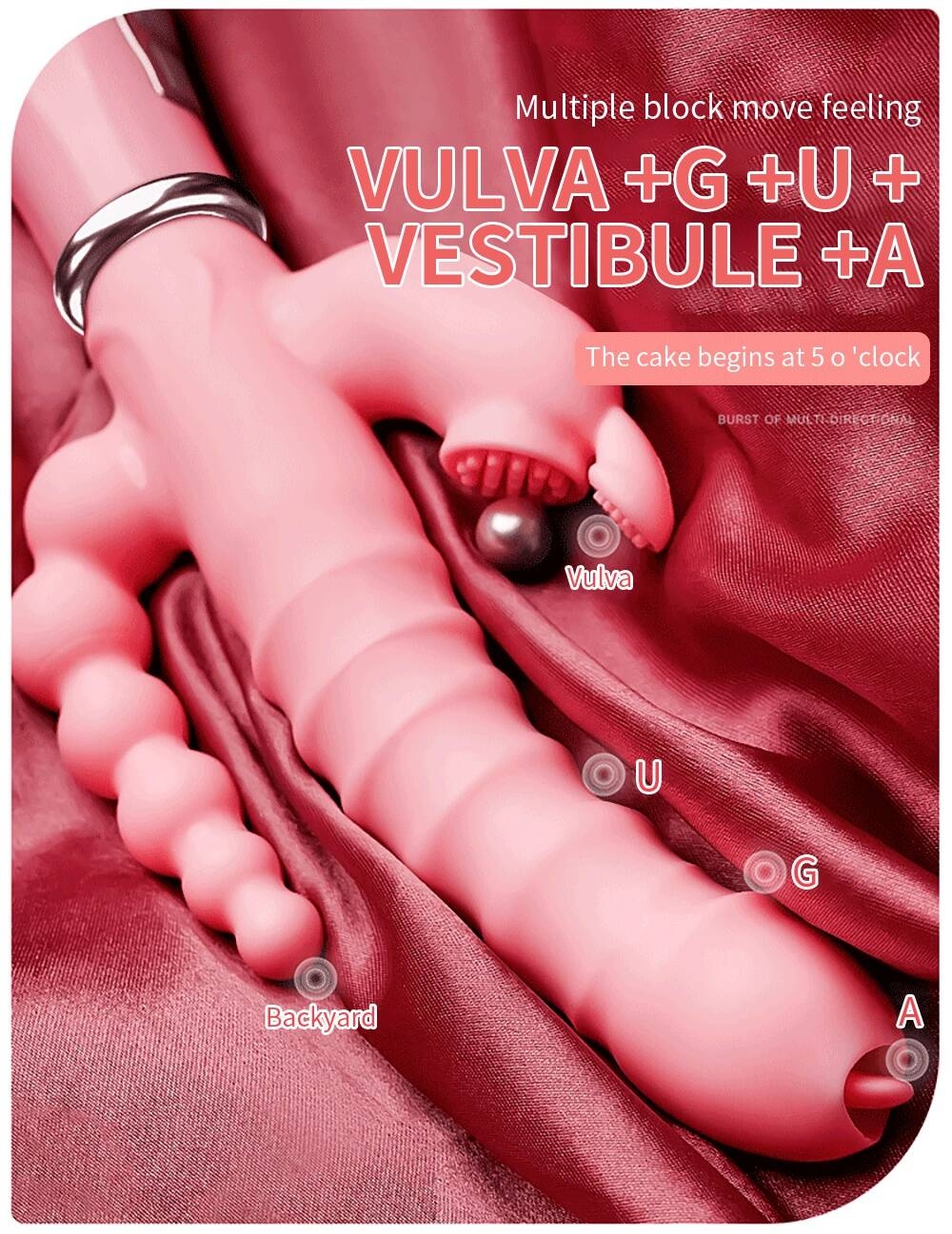 SEXTOYS Sextoys Vibromasseur 3 En 1 Pour Femmes, 12 Modes De Vibration, Gode, Stimulateur De Clitoris-10