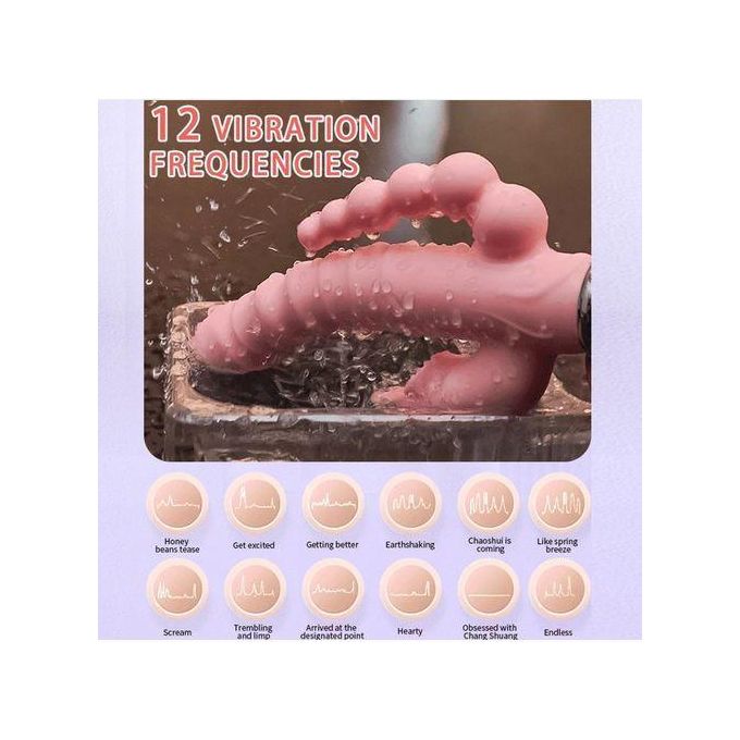 SEXTOYS Sextoys Vibromasseur 3 En 1 Pour Femmes, 12 Modes De Vibration, Gode, Stimulateur De Clitoris-6