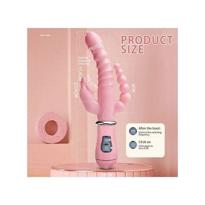 SEXTOYS Vibromasseur 3 En 1 Pour Femmes, 12 Modes De Vibration, Gode, Stimulateur De Clitoris-2