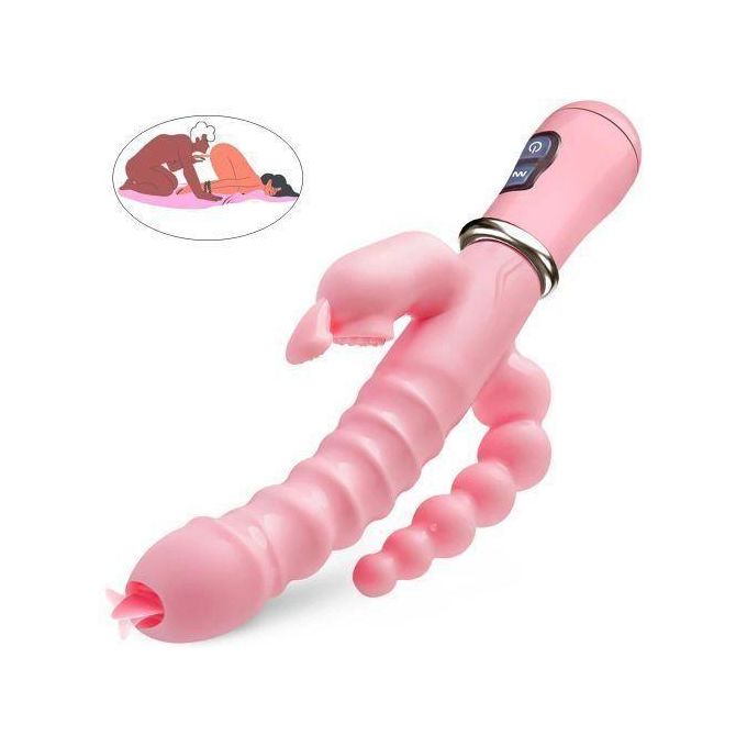 SEXTOYS Vibromasseur 3 En 1 Pour Femmes, 12 Modes De Vibration, Gode, Stimulateur De Clitoris-5