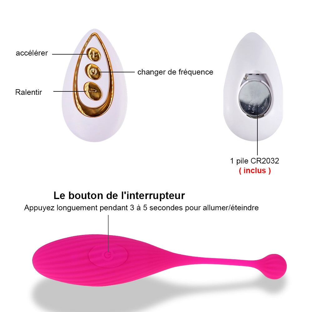 SEXTOYS Vibromasseur à Point G Et Stimulateur Clitorique Sans Fil Pour Femmes, Télécommande Appliquée -- Noir-13