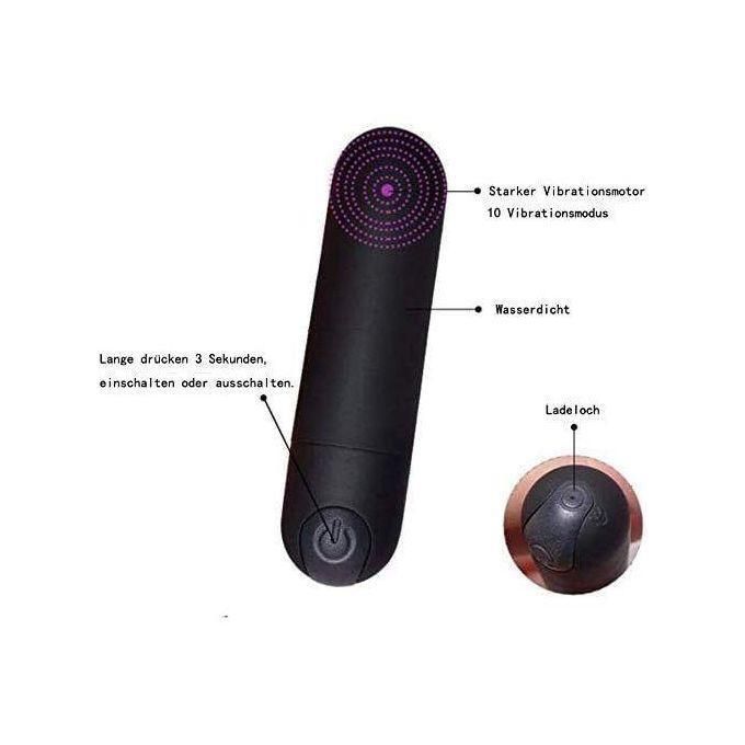 SEXTOYS Vibromasseur Bullet Rechargeable Par USB - 10 Vitesses – Noir-8