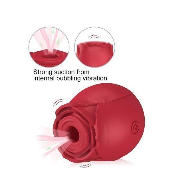 SEXTOYS Vibromasseur En Forme De Rose Pour Femme, Jouet Sexuel Pour Stimulation Du Clitoris Et Succion Des Mamelons, Appareil Intime Puissant Pour Léchage Oral-3