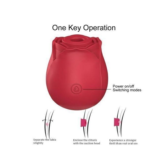 SEXTOYS Vibromasseur En Forme De Rose Pour Femme, Jouet Sexuel Pour Stimulation Du Clitoris Et Succion Des Mamelons, Appareil Intime Puissant Pour Léchage Oral-4