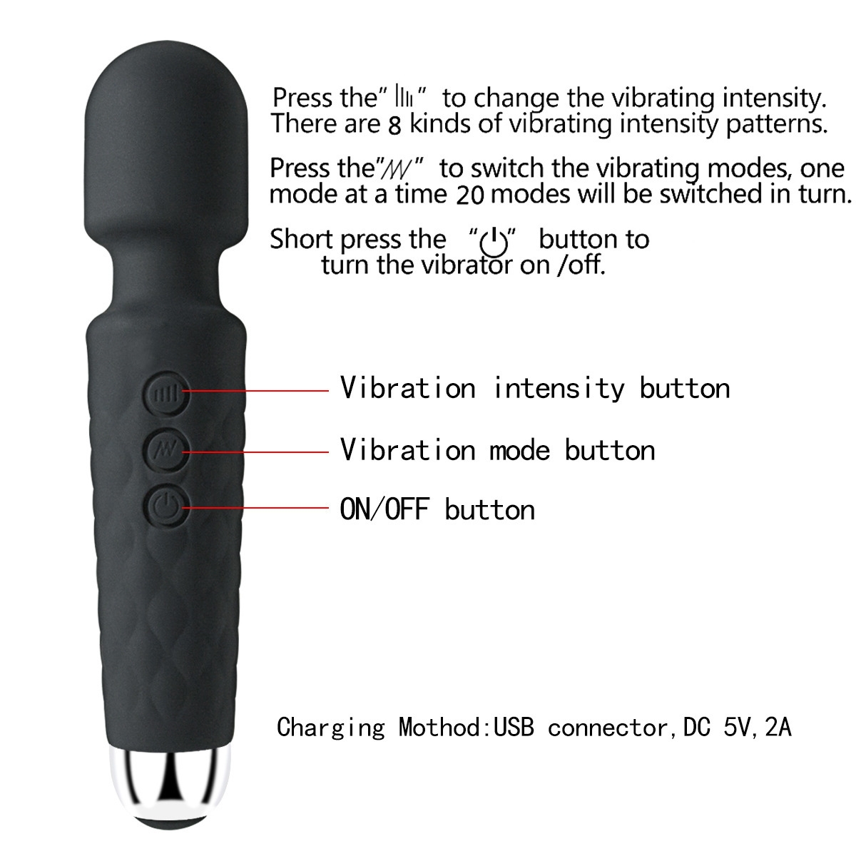 SEXTOYS Vibromasseur Massage Pour Femme Adulte Vibrateur D'oeuf Vibrant à 20 Vitesses-12