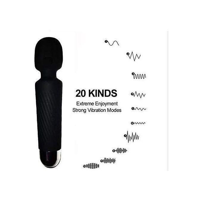 SEXTOYS Vibromasseur Massage Pour Femme Adulte Vibrateur D'oeuf Vibrant à 20 Vitesses--noir-2