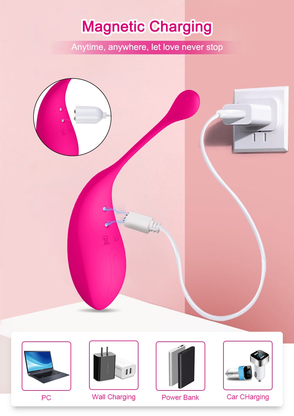 SEXTOYS Vibromasseur Sans Fil Pour Femmes, Puissant, Avec Télécommande, Gode, Masseur, Point G, Produits Pour Adultes-15