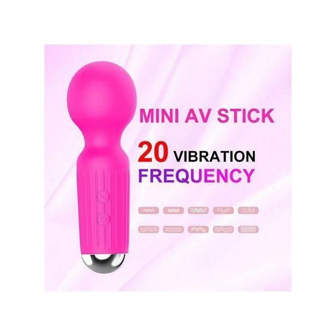 Stimulateur Clitoridien Point G Féminin Mini Vibromasseur 20 Vitesses Silicone Souple AV Vibrateur Adulte Sexy Jouet-rose-3