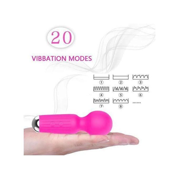 Stimulateur Clitoridien Point G Féminin Mini Vibromasseur 20 Vitesses Silicone Souple AV Vibrateur Adulte Sexy Jouet-rose-5