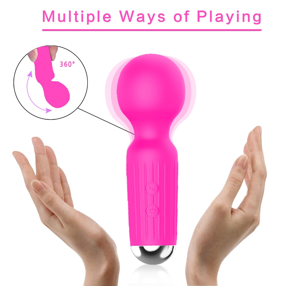 Stimulateur Clitoridien Point G Féminin Mini Vibromasseur 20 Vitesses Silicone Souple AV Vibrateur Adulte Sexy Jouet-rose-6