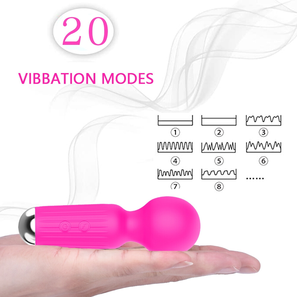 Stimulateur Clitoridien Point G Féminin Mini Vibromasseur 20 Vitesses Silicone Souple AV Vibrateur Adulte Sexy Jouet-rose-8