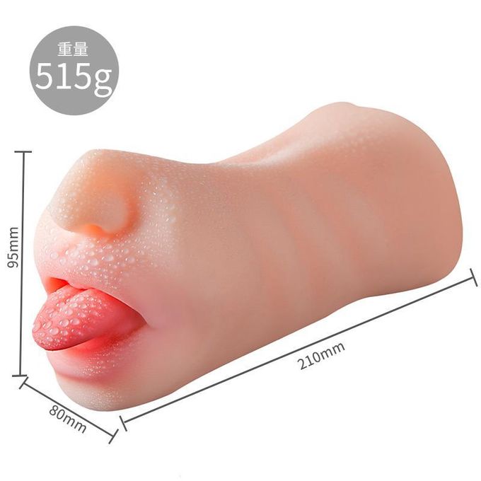 TodyJeyHo Masturbateur Stroker 3D 2-en-1 pour hommes - Manchon réaliste à double extrémité orale et-3