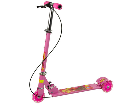 Trottinette à trois roues pour enfants, rose, roues LED, frein à main (Copie) (Copie)