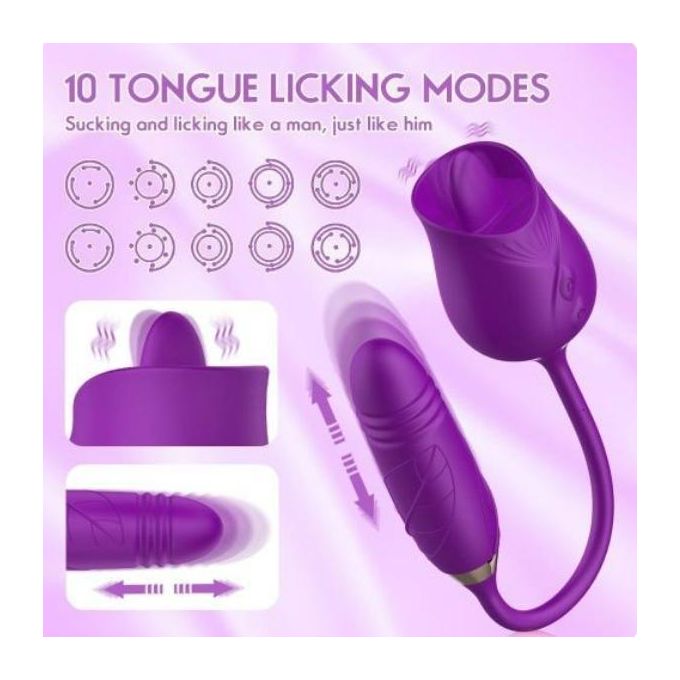 Vibrateur 2-en-1 Premium pour femme : succion (clitoris/point G) et plug anal – Jouet sexuel rechargeable-3