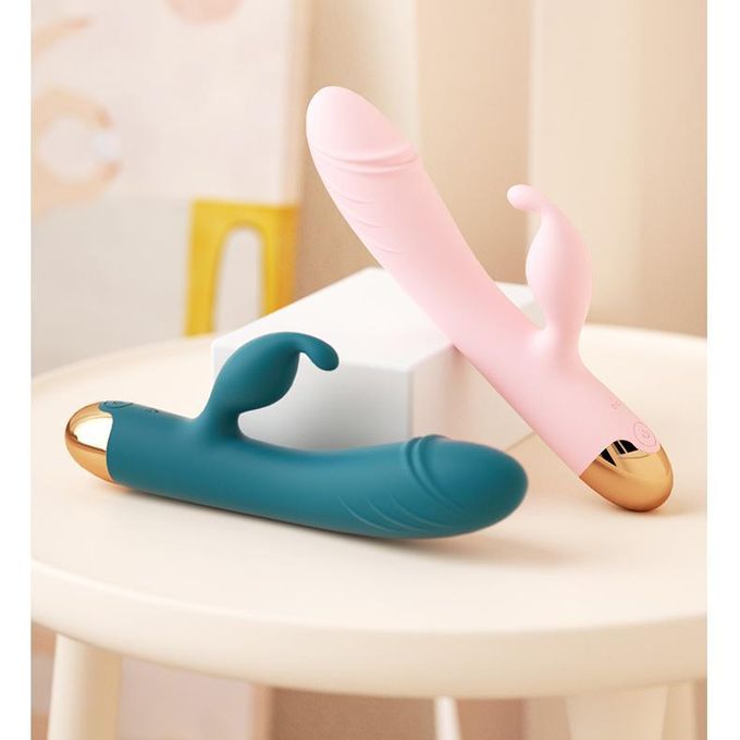 Vibromasseur à rotation 360°, double stimulation interne et externe, design réaliste, 10 modes, recharge USB. Jouet sexuel avec un bijou offert en cadeau gratuit.-3