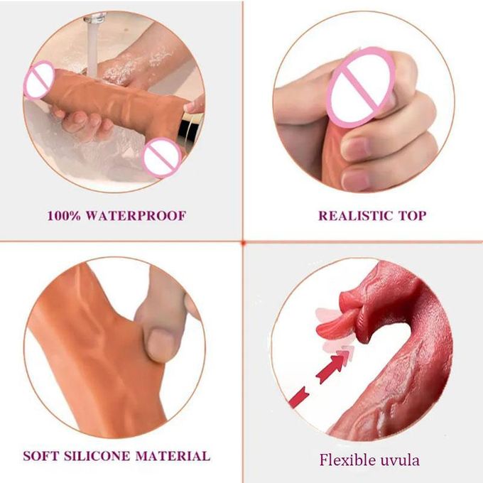 Vibromasseur Jouets Sexuels pour Adultes Haute Fréquence, Produit Sexe Pénis Réaliste, Masturbateur Féminin Comme une Rose Épanouie-6