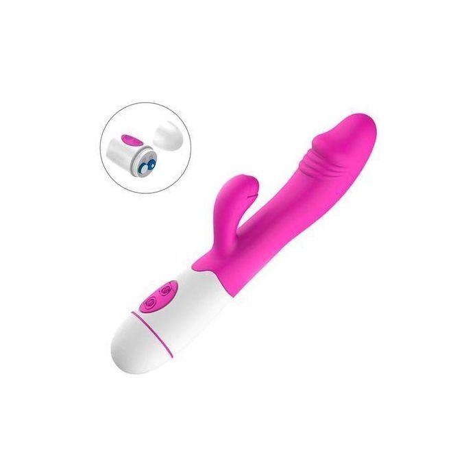 Vibromasseur lapin rechargeable multi-vibr ations-2