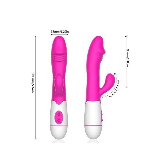 Vibromasseur lapin rechargeable multi-vibr ations-3