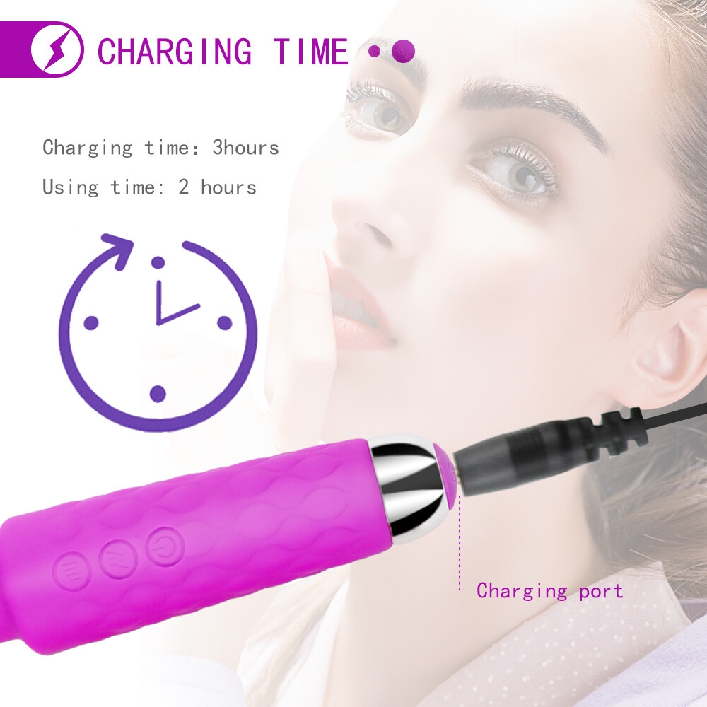 Vibromasseur Magic Wand à vitesse réglable – Stimulateur du point G et du clitoris – Noir-21