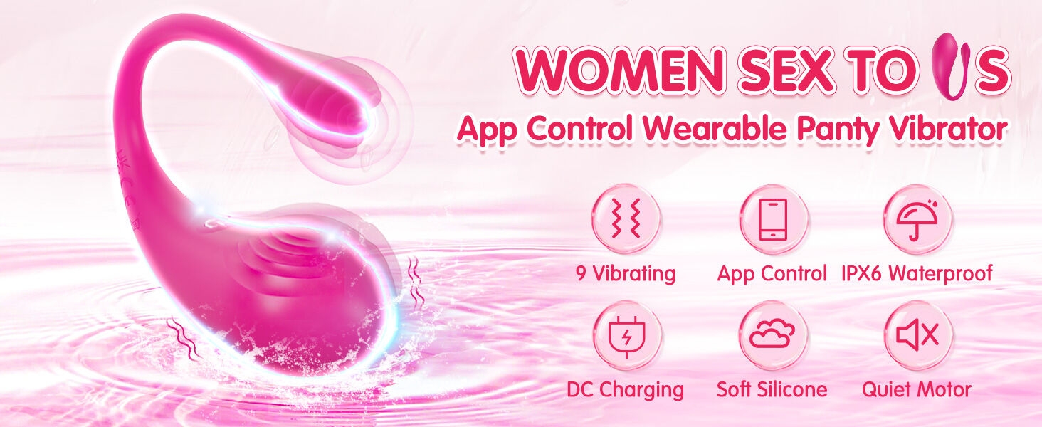 Vibromasseur portable pour femme - Jouet pour adultes avec application Bluetooth longue portée, contrôle à distance, stimulation du point G, plus de 9 modes de vibration, mini vibromasseur culotte, plug anal, jouet sexuel pour femmes et couples-8