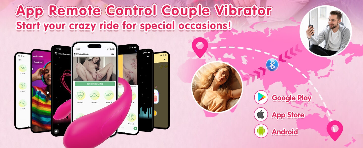Vibromasseur portable pour femme - Jouet pour adultes avec application Bluetooth longue portée, contrôle à distance, stimulation du point G, plus de 9 modes de vibration, mini vibromasseur culotte, plug anal, jouet sexuel pour femmes et couples-12