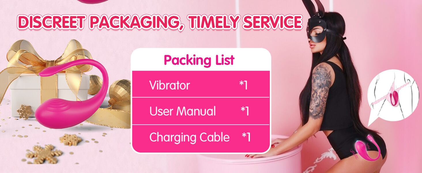 Vibromasseur portable pour femme - Jouet pour adultes avec application Bluetooth longue portée, contrôle à distance, stimulation du point G, plus de 9 modes de vibration, mini vibromasseur culotte, plug anal, jouet sexuel pour femmes et couples-13