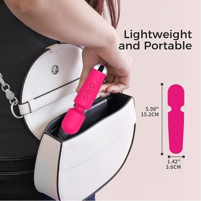 Vibromasseur pour adultes – Godemiché vibrant silencieux et érotique avec 20 modes et 8 vitesses  Vibromasseur clitoridien pour couples avec plusieurs modes et vitesses Vibromasseur pour femmes (Rose rose, Mimi)-6