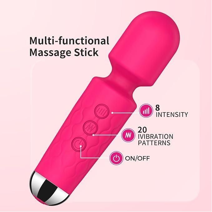 Vibromasseur pour adultes – Godemiché vibrant silencieux et érotique avec 20 modes et 8 vitesses  Vibromasseur clitoridien pour couples avec plusieurs modes et vitesses Vibromasseur pour femmes (Rose rose, Mimi)-3