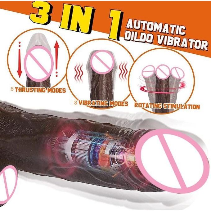 Vibromasseur réaliste en forme de gode, sextoy pour adultes pénis et vagin, masseur réaliste, puissant vibromasseur télescopique chauffant pour femmes, masturbateur anal-6