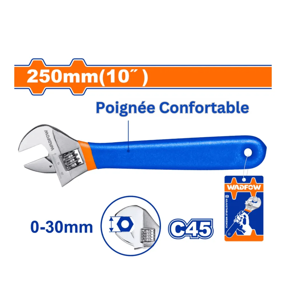 WADFOW Cle à molette 250 mm