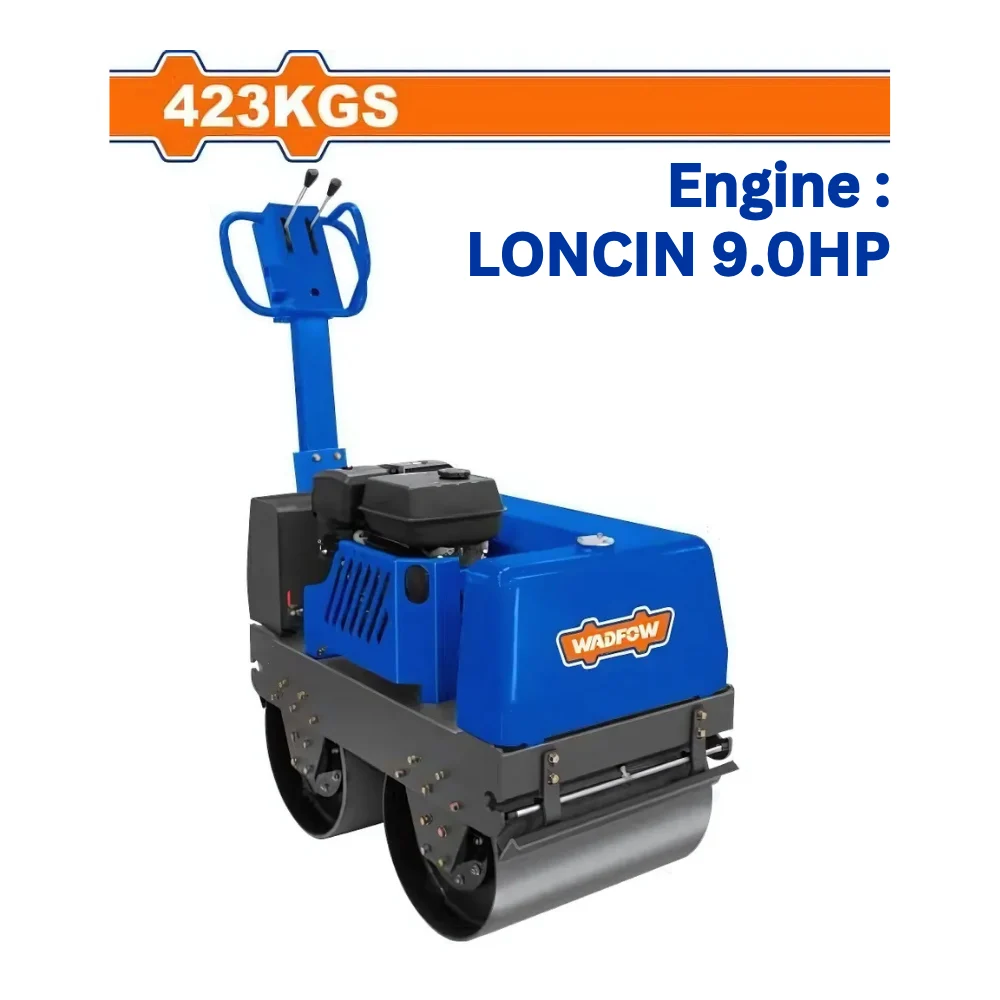 WADFOW Compacteur vibrant double rouleau 6kw 423 kg 9.0HP