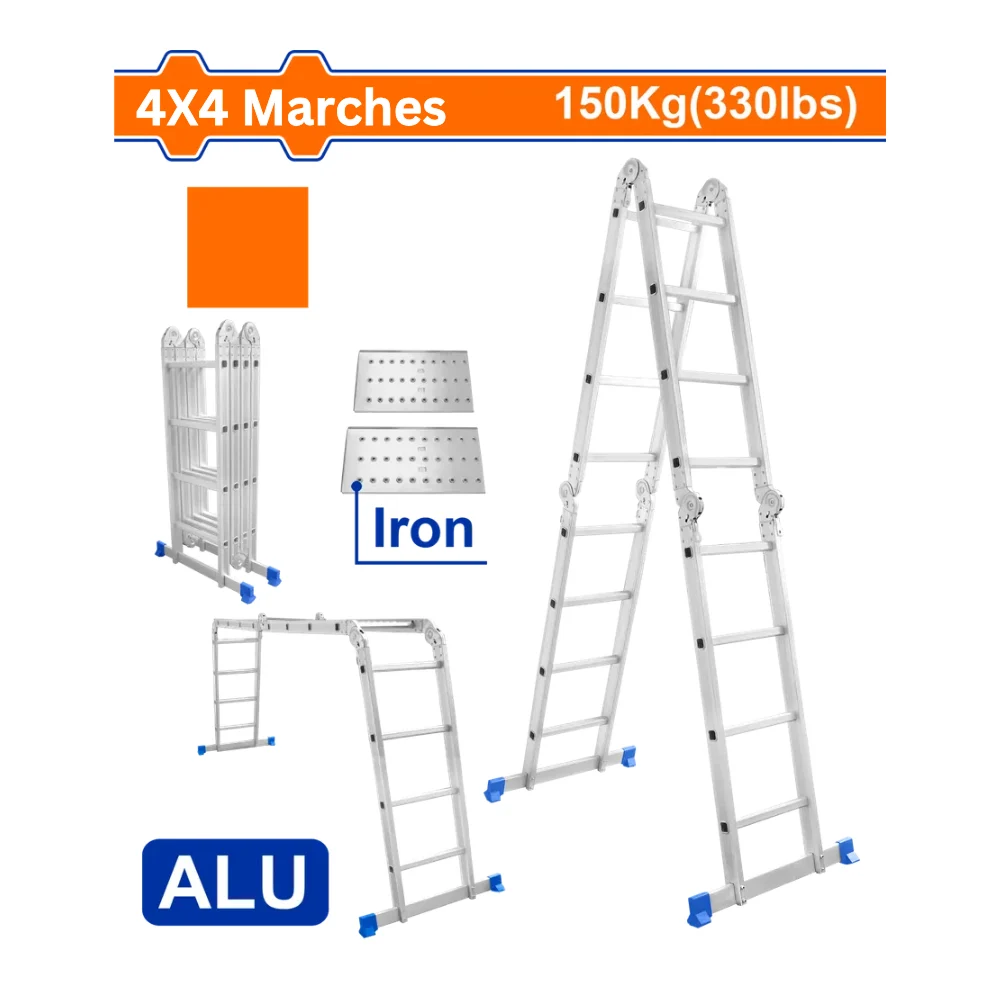 WADFOW Échelle alu multifonctions 4×4 marches