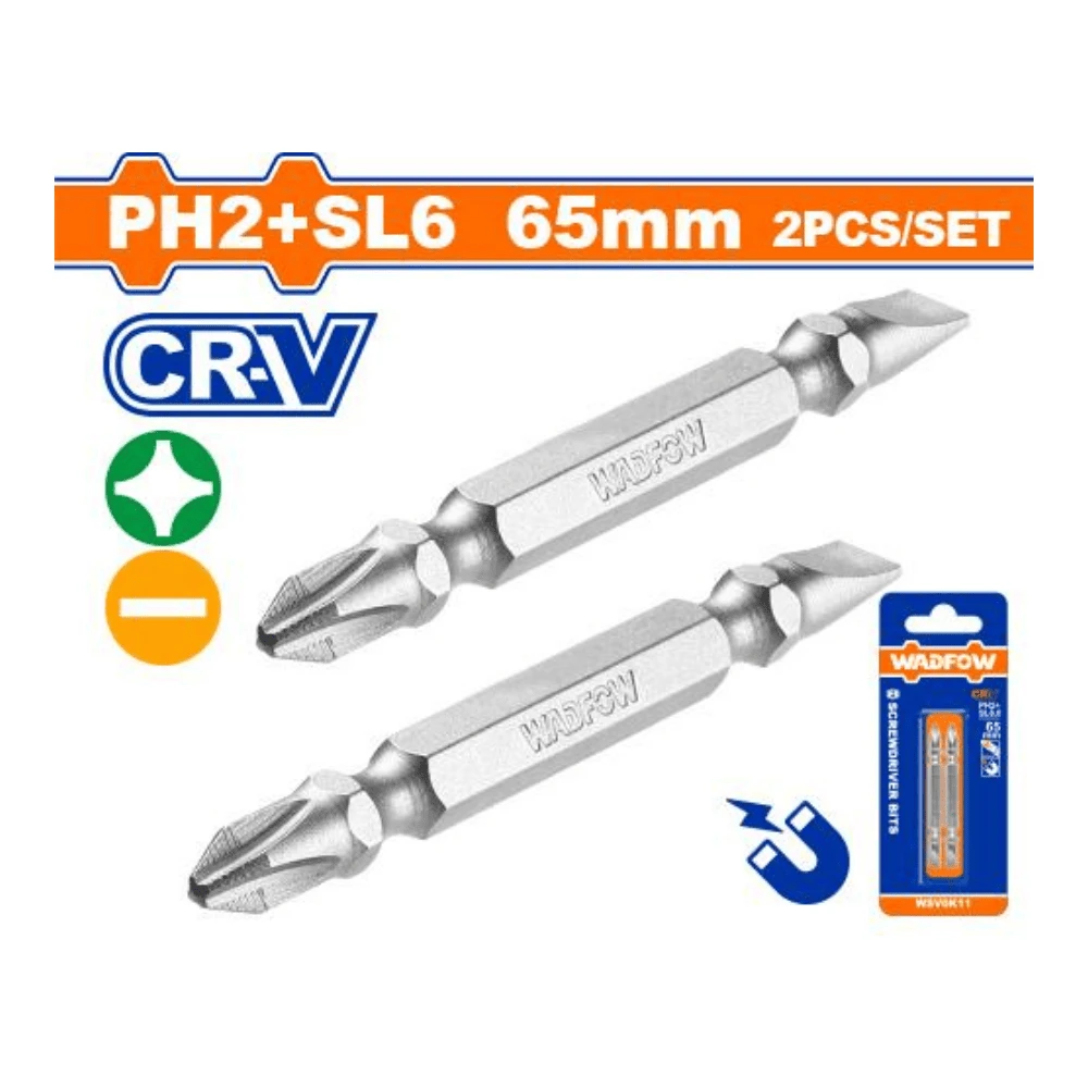 WADFOW Ensemble de 2 Embouts de vissage aimanté 65mm