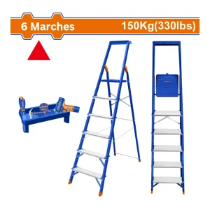 WADFOW Escabeau aluminium 6 marches