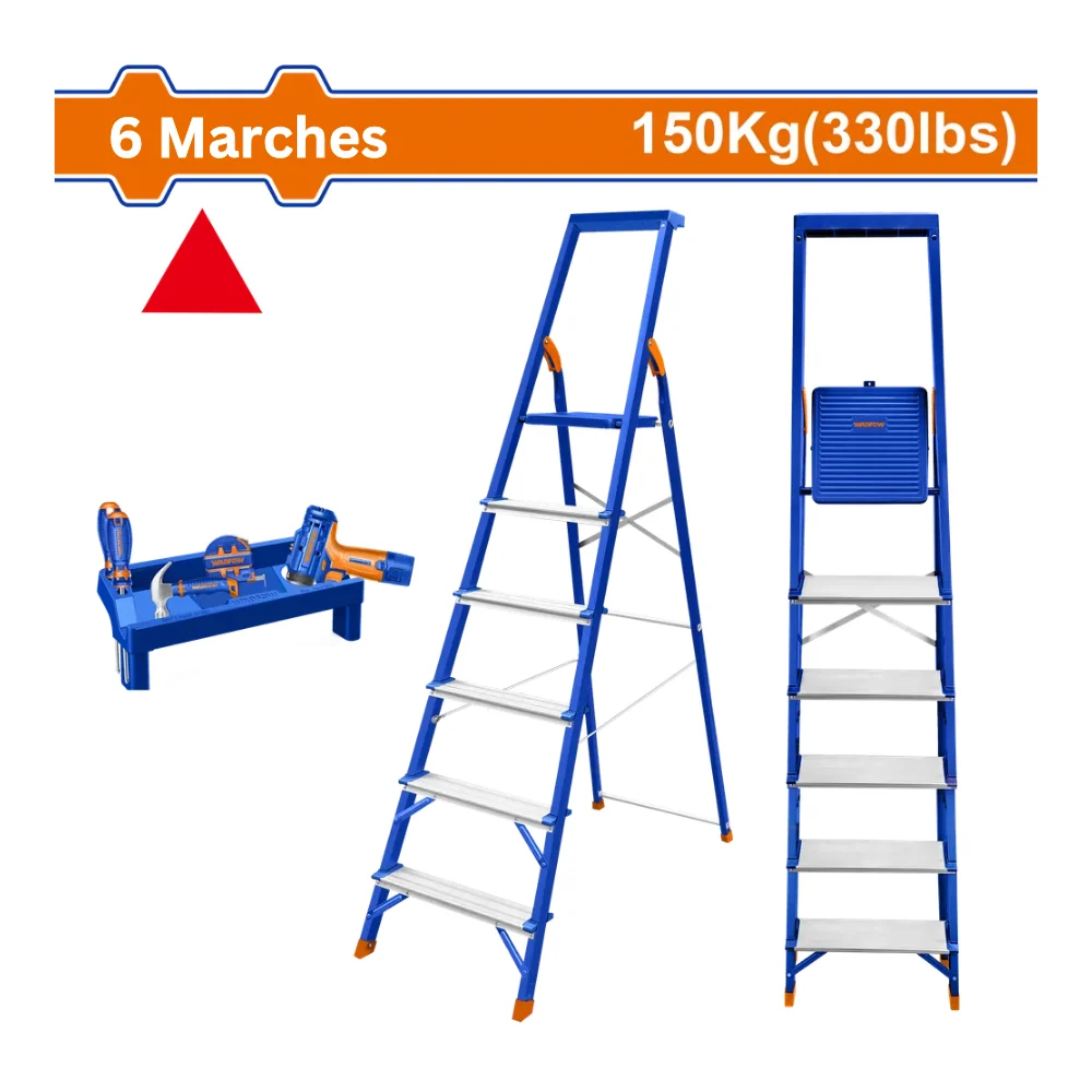 WADFOW Escabeau aluminium 6 marches
