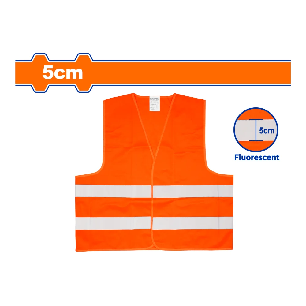 WADFOW Gilet de signalisation orange 5 cm