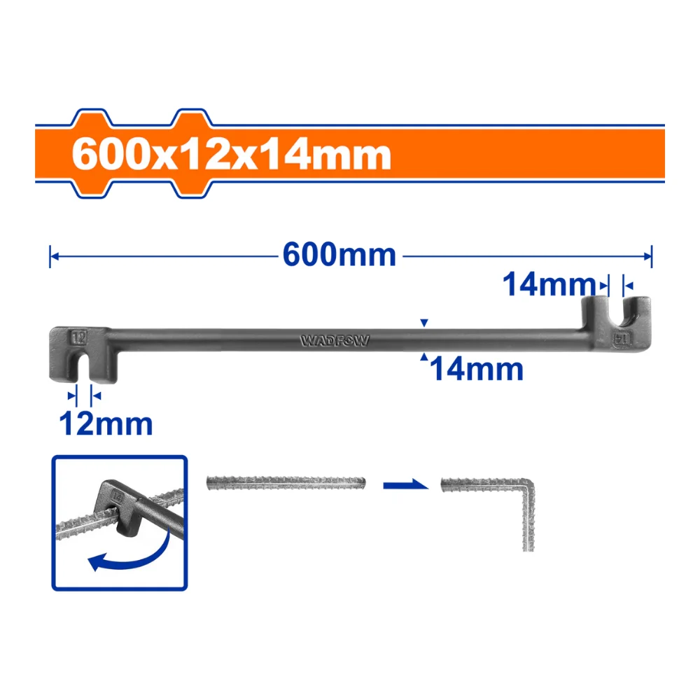 WADFOW Griffe ferrailleur 600 x 12 x 14 mm