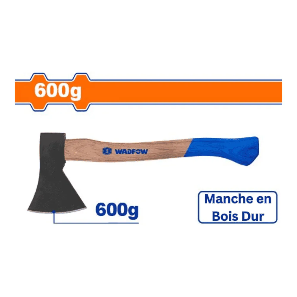 WADFOW Hache 0.6 kg manche en bois dur