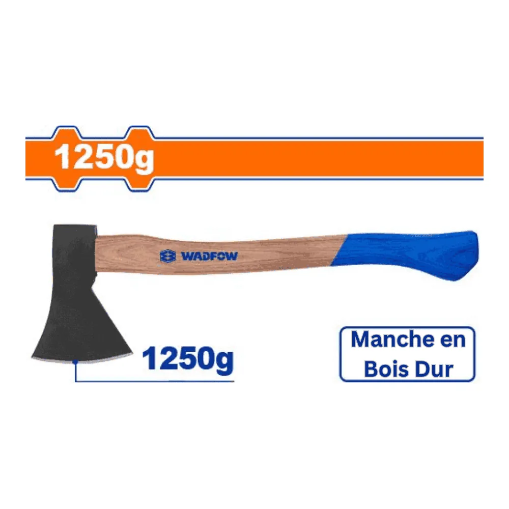WADFOW Hache 1.25 kg manche en bois dur
