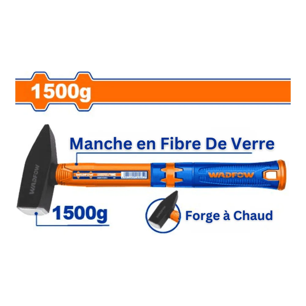 WADFOW Marteau machiniste 1500g manche en fibre