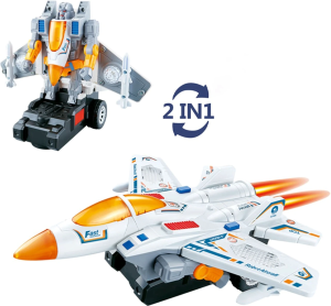 Avion transformable en robot avec effets lumineux et sonores 3D